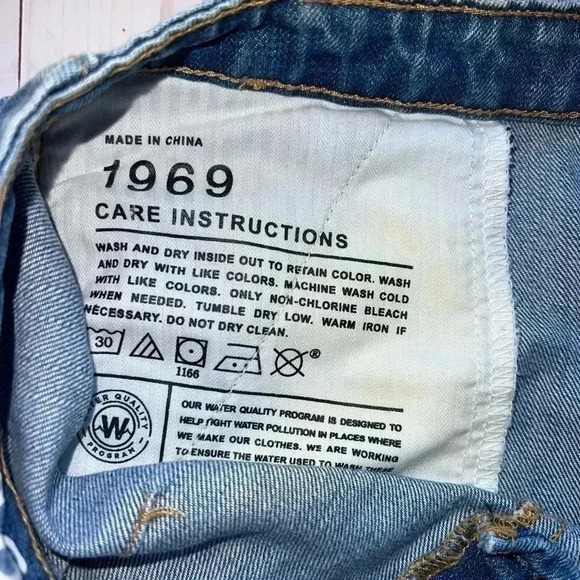 GAP 1969 DENIM JEAN DISTRESSED MINI SKIRT!! SIZE 24 (US 00/XXS) - Picture 6 of 8